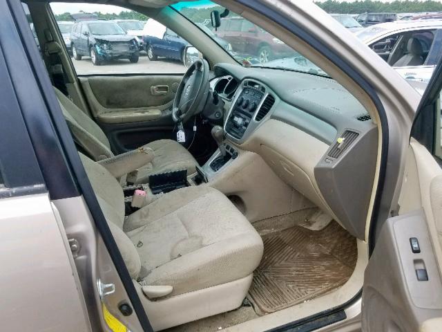 JTEEP21A360175271 - 2006 TOYOTA HIGHLANDER TAN photo 5