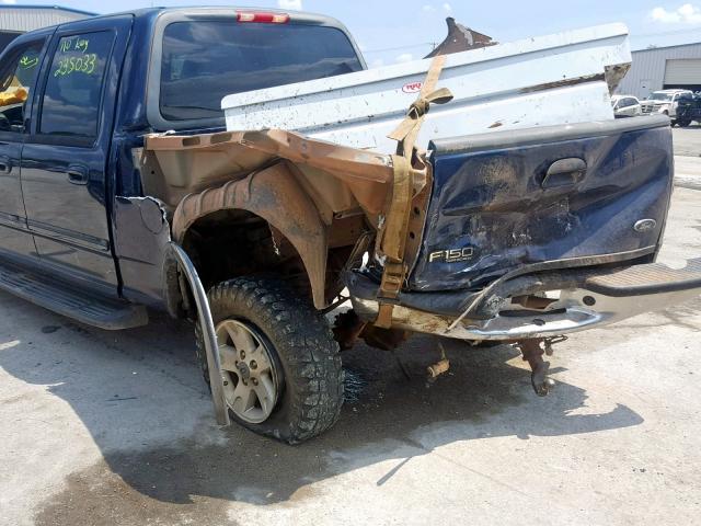 1FTRW08L72KA29443 - 2002 FORD F150 SUPER BLUE photo 9