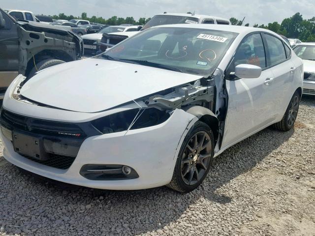 1C3CDFBB9FD315775 - 2015 DODGE DART SXT WHITE photo 2