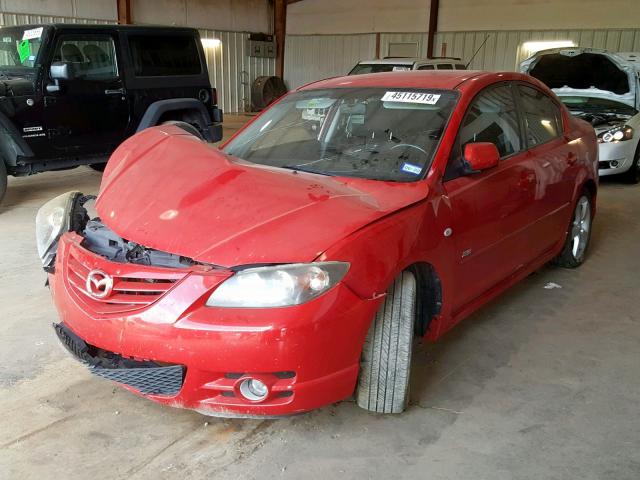 JM1BK323651292296 - 2005 MAZDA 3 S RED photo 2