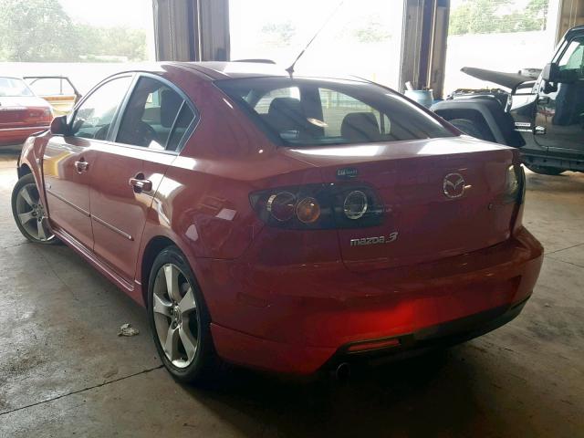 JM1BK323651292296 - 2005 MAZDA 3 S RED photo 3