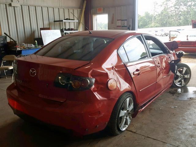 JM1BK323651292296 - 2005 MAZDA 3 S RED photo 4