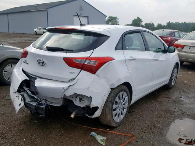 KMHD35LHXHU354728 - 2017 HYUNDAI ELANTRA GT WHITE photo 4