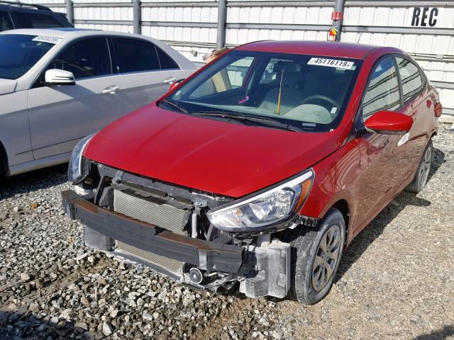 KMHCT4AE8HU236224 - 2017 HYUNDAI ACCENT SE RED photo 2