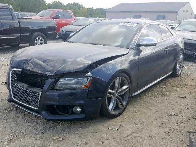 WAURV78T09A027137 - 2009 AUDI S5 QUATTRO BLUE photo 2