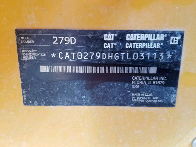 CAT0279DHGTL03113 - 2016 CATERPILLAR 279D YELLOW photo 10