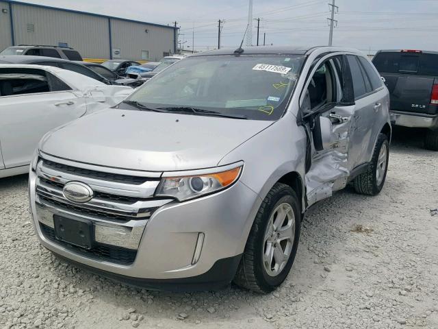 2FMDK3JC5DBE31701 - 2013 FORD EDGE SEL SILVER photo 2