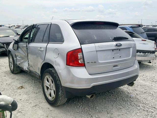 2FMDK3JC5DBE31701 - 2013 FORD EDGE SEL SILVER photo 3