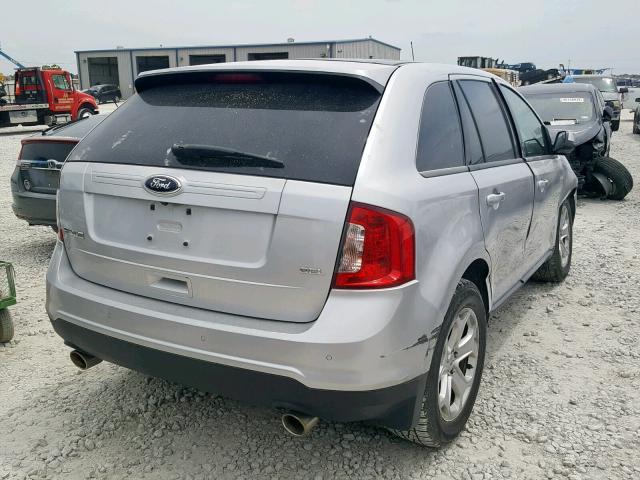 2FMDK3JC5DBE31701 - 2013 FORD EDGE SEL SILVER photo 4