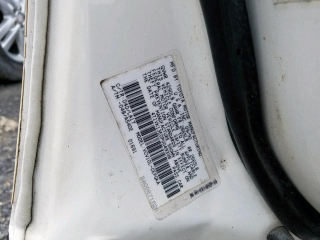 4T1VK13E0PU049338 - 1993 TOYOTA CAMRY XLE WHITE photo 10