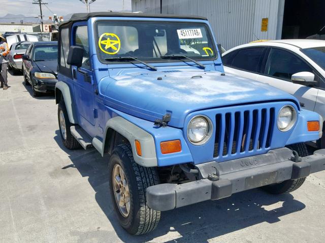 1J4FY29P2WP738097 - 1998 JEEP WRANGLER / BLUE photo 1