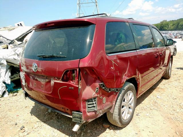 2C4RVABG9CR355087 - 2012 VOLKSWAGEN ROUTAN SE RED photo 4