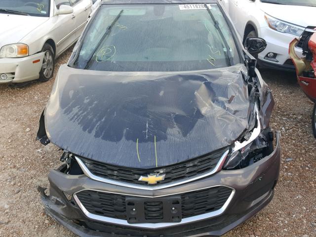 1G1BE5SM4G7273668 - 2016 CHEVROLET CRUZE LT GRAY photo 7