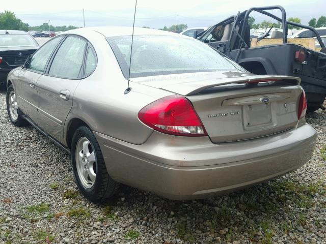 1FAFP56U87A185440 - 2007 FORD TAURUS SEL GOLD photo 3