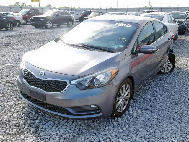 KNAFX4A81F5281560 - 2015 KIA FORTE EX GRAY photo 2