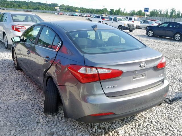 KNAFX4A81F5281560 - 2015 KIA FORTE EX GRAY photo 3