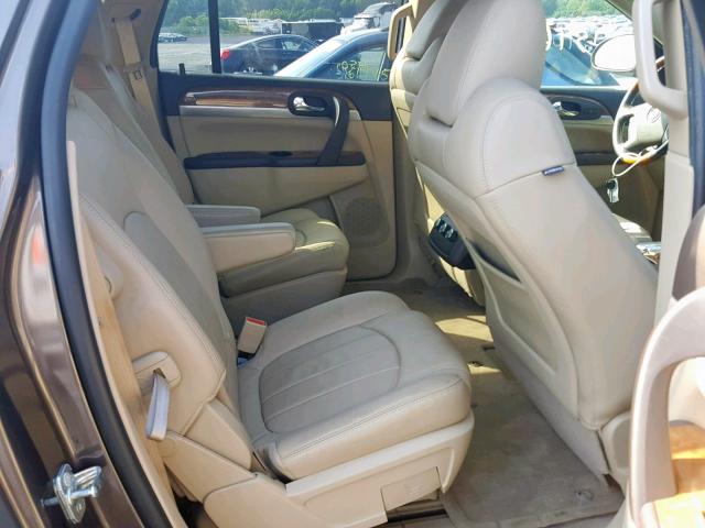 5GAKVCED6CJ348893 - 2012 BUICK ENCLAVE BROWN photo 6