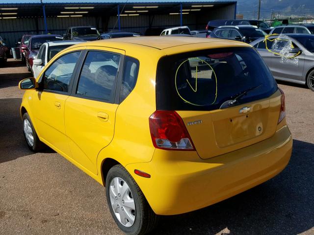 KL1TD66606B583853 - 2006 CHEVROLET AVEO BASE Sarı foto 3
