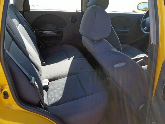 KL1TD66606B583853 - 2006 CHEVROLET AVEO BASE Sarı foto 6