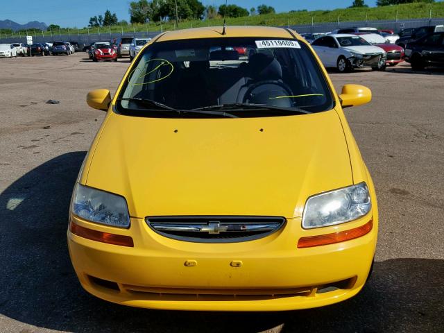 KL1TD66606B583853 - 2006 CHEVROLET AVEO BASE Sarı foto 9