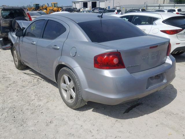 1C3CDZCB4DN680114 - 2013 DODGE AVENGER SX GRAY photo 3