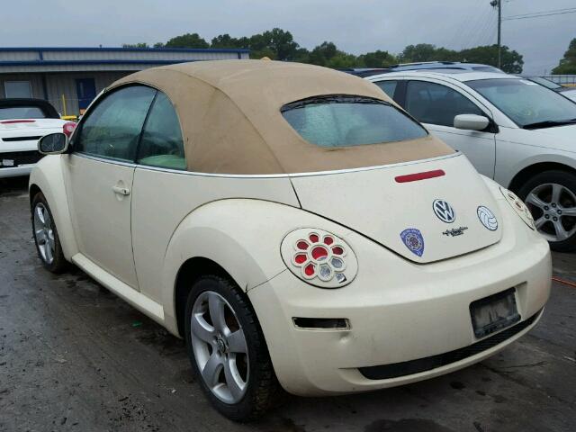 3VWSF31Y76M303342 - 2006 VOLKSWAGEN NEW BEETLE WHITE photo 3