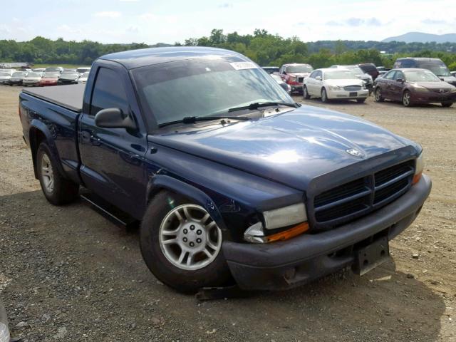 1D7GG16X63S204885 - 2003 DODGE DAKOTA SXT BLUE photo 1