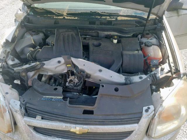 1G1AL55F777389025 - 2007 CHEVROLET COBALT LT SILVER photo 7