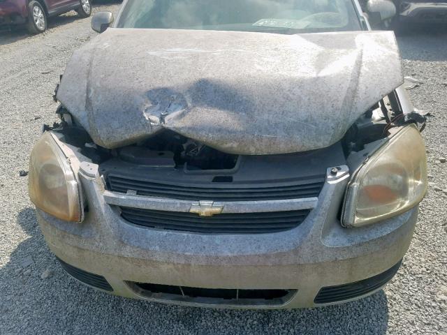 1G1AL55F777389025 - 2007 CHEVROLET COBALT LT SILVER photo 9