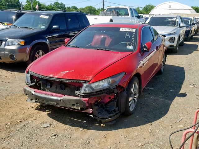 1HGCS1B85CA010541 - 2012 HONDA ACCORD EXL RED photo 2