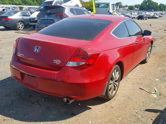 1HGCS1B85CA010541 - 2012 HONDA ACCORD EXL RED photo 4