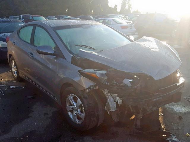 5NPDH4AE7EH492838 - 2014 HYUNDAI ELANTRA SE SILVER photo 1