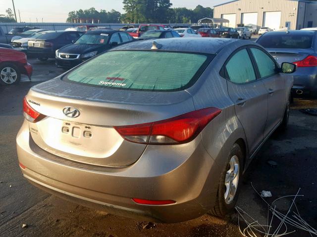 5NPDH4AE7EH492838 - 2014 HYUNDAI ELANTRA SE SILVER photo 4