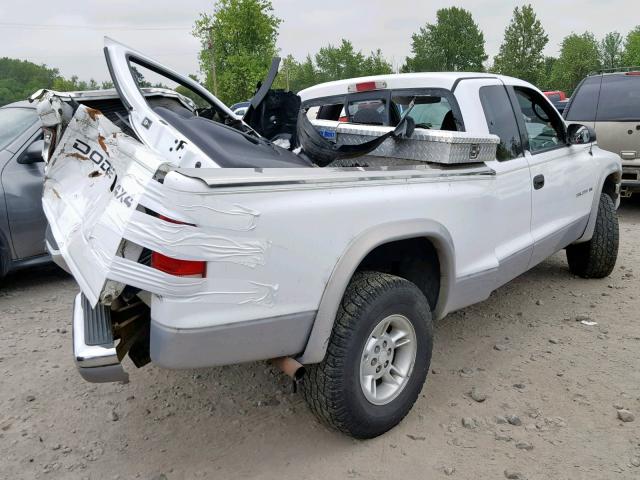 1B7GG22N0YS711678 - 2000 DODGE DAKOTA WHITE photo 4