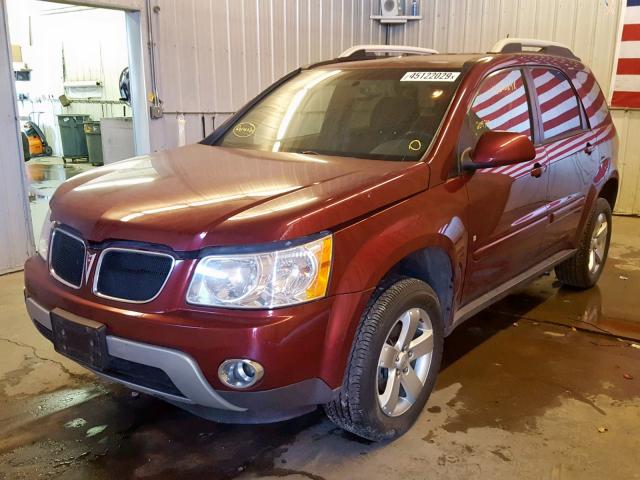 2CKDL33F796242551 - 2009 PONTIAC TORRENT BURGUNDY photo 2