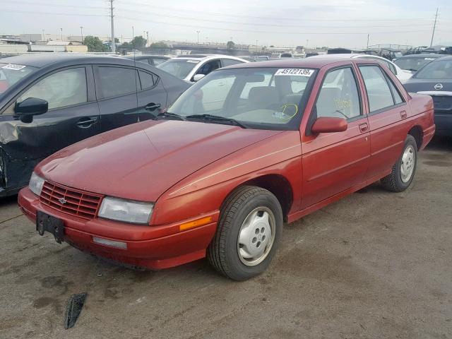 1G1LD5544SY293151 - 1995 CHEVROLET CORSICA RED photo 2