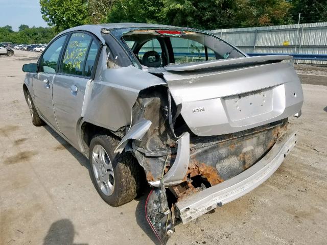 1G8AJ52F24Z136562 - 2004 SATURN ION LEVEL SILVER photo 3