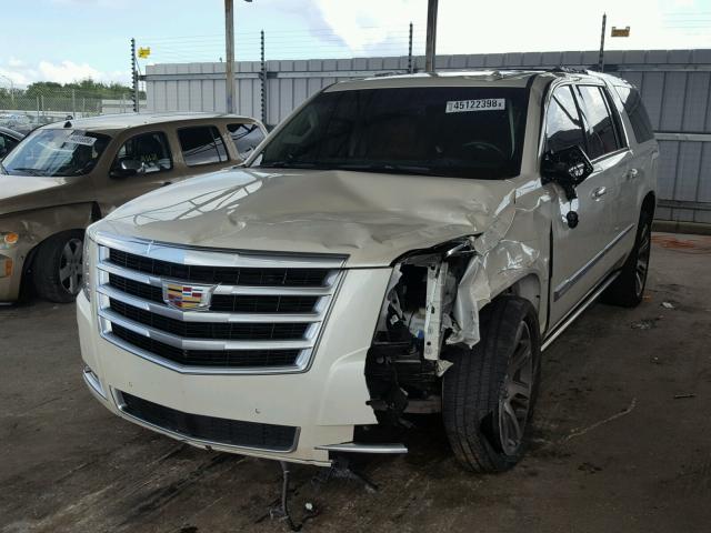 1GYS3TKJ8FR610752 - 2015 CADILLAC ESCALADE E WHITE photo 2