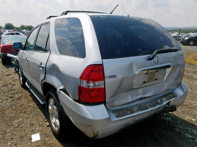 2HNYD18262H522904 - 2002 ACURA MDX SILVER photo 3