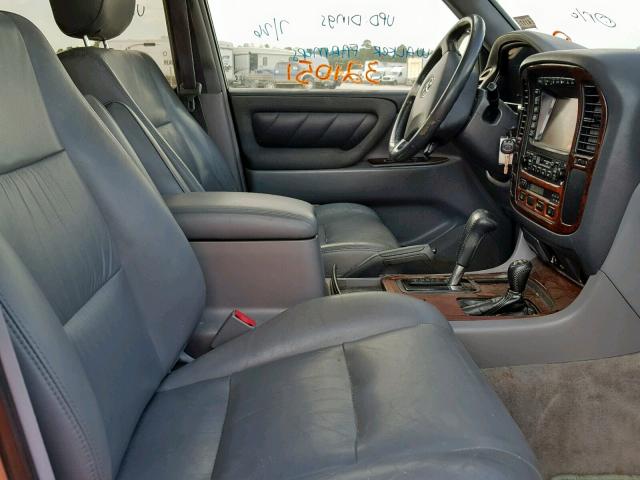 JTEHT05JX12010872 - 2001 TOYOTA LAND CRUIS SILVER photo 5