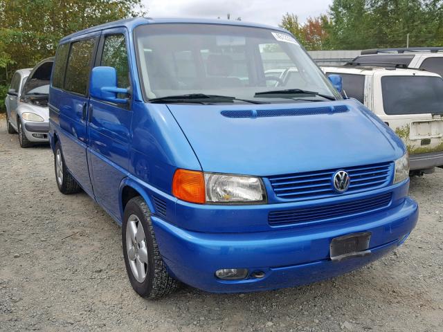 WV2MB47001H155063 - 2001 VOLKSWAGEN EUROVAN MV BLUE photo 1