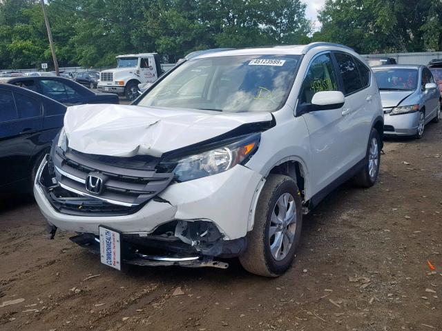 5J6RM4H79EL001166 - 2014 HONDA CR-V EXL WHITE photo 2