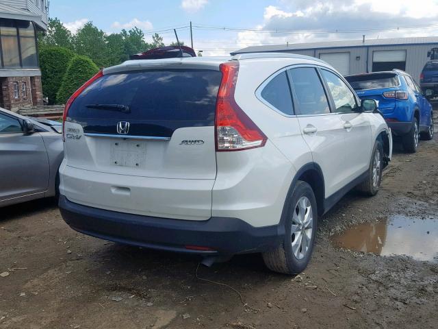 5J6RM4H79EL001166 - 2014 HONDA CR-V EXL WHITE photo 4