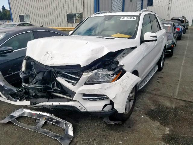 4JGDA5JB8FA618175 - 2015 MERCEDES-BENZ ML 350 WHITE photo 2