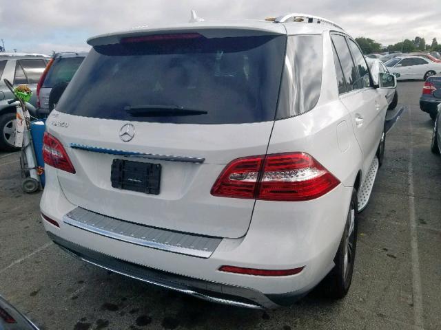 4JGDA5JB8FA618175 - 2015 MERCEDES-BENZ ML 350 WHITE photo 4