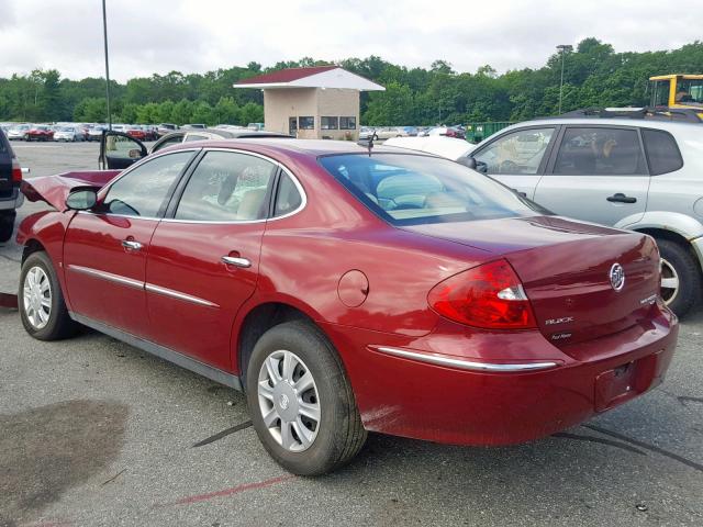 2G4WC582681367520 - 2008 BUICK LACROSSE C RED photo 3