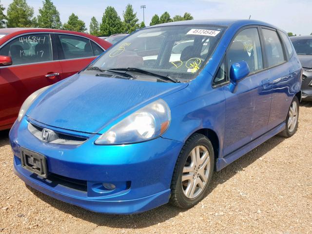 JHMGD38638S029519 - 2008 HONDA FIT SPORT BLUE photo 2