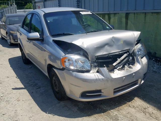 KL1TD56E39B396127 - 2009 CHEVROLET AVEO LS SILVER photo 1