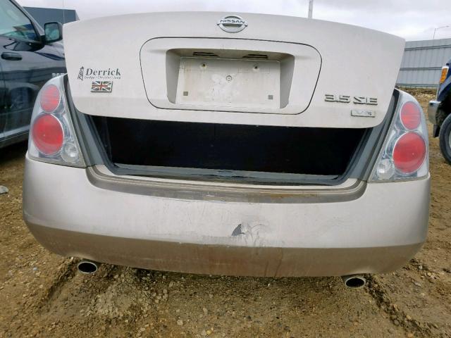 1N4BL11E05C112891 - 2005 NISSAN ALTIMA SE GOLD photo 9