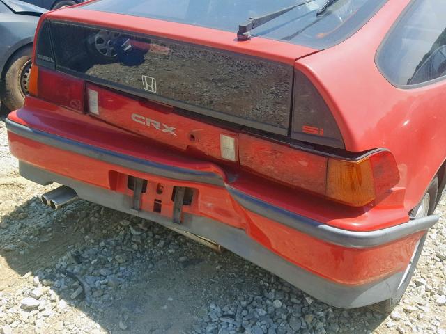 JHMED9366KS001173 - 1989 HONDA CIVIC 1500 RED photo 9